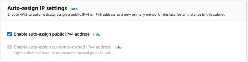 VPC Auto-assign IP